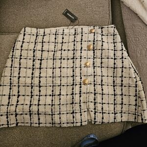 Tweed mini skirt